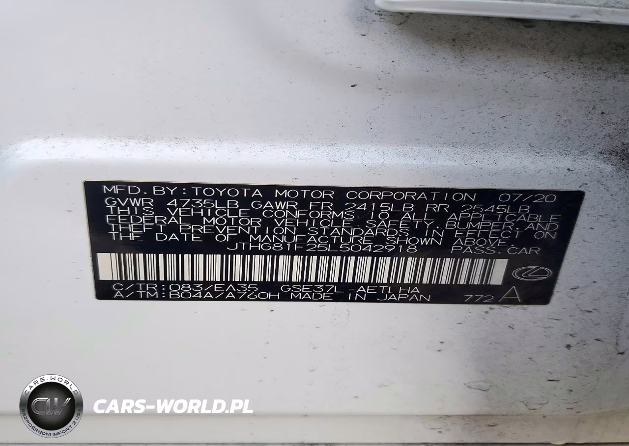 2020 Lexus Is 300 F Sport VIN:JTHG81F25L5042918 - 12