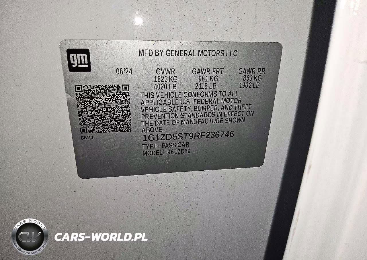 2024 Chevrolet Malibu Lt VIN:1G1ZD5ST9RF236746 - 12