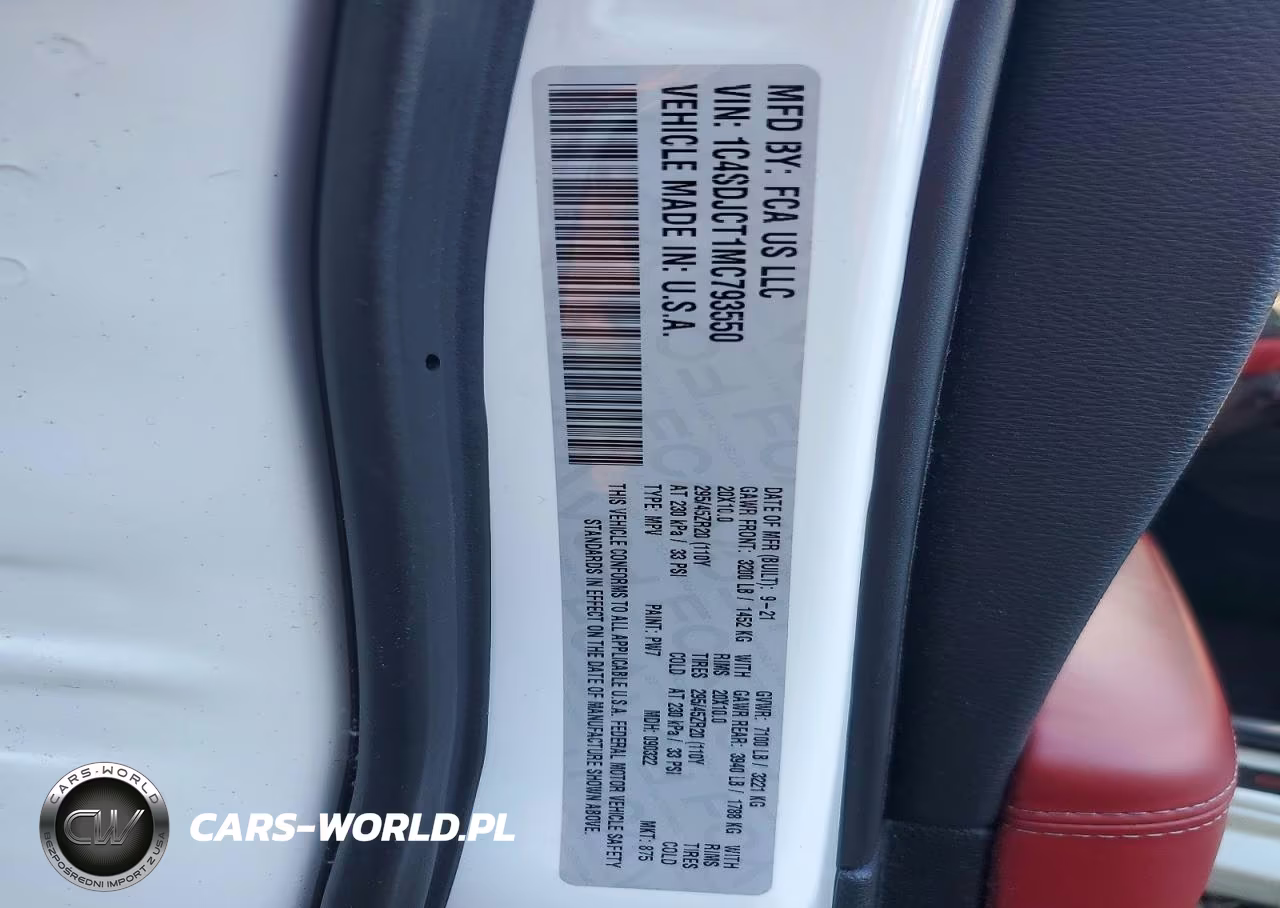 2021 Dodge Durango R-T VIN:1C4SDJCT1MC793550 - 13