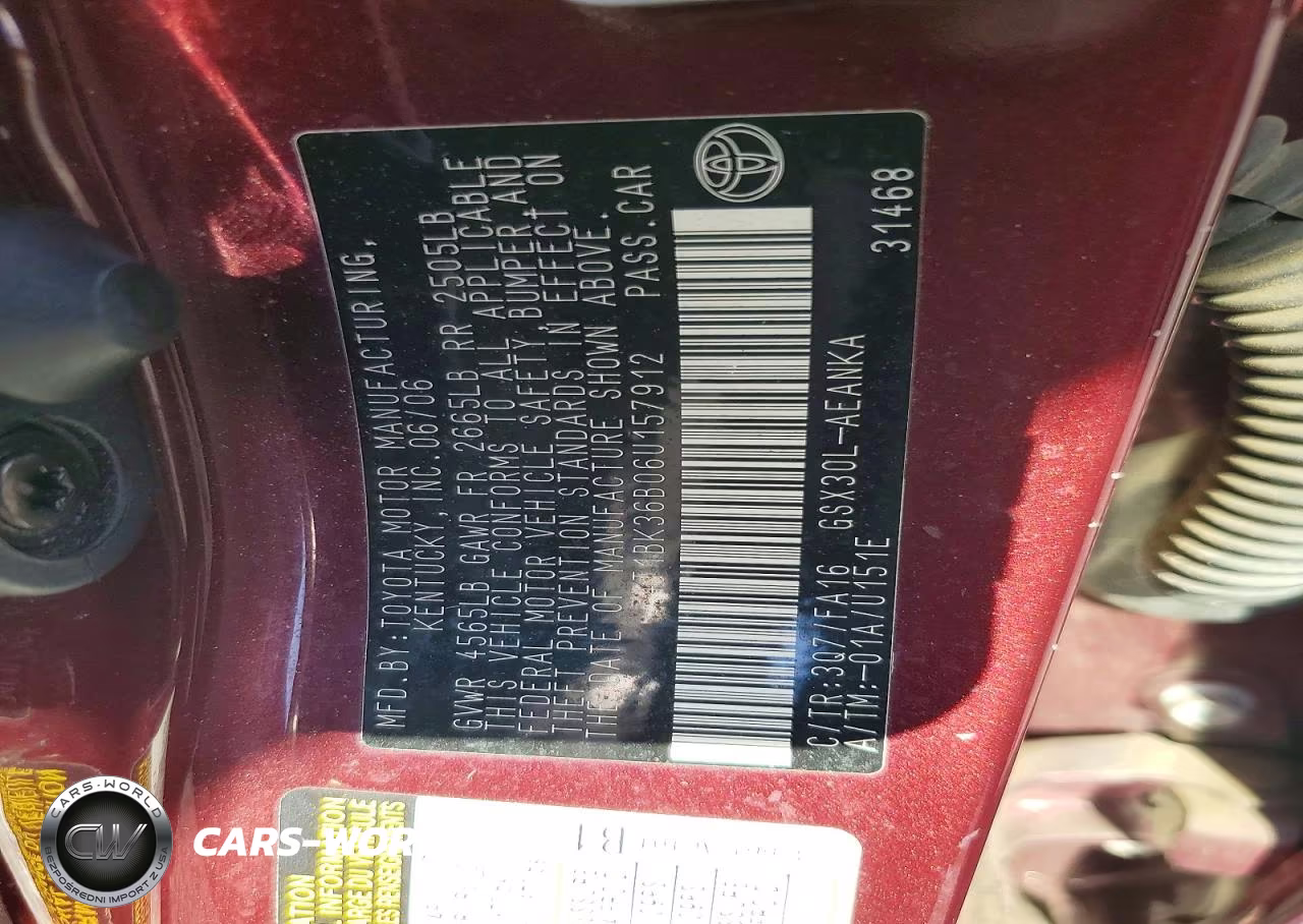 2006 Toyota Avalon Xl VIN:4T1BK36B06U157912 - 12