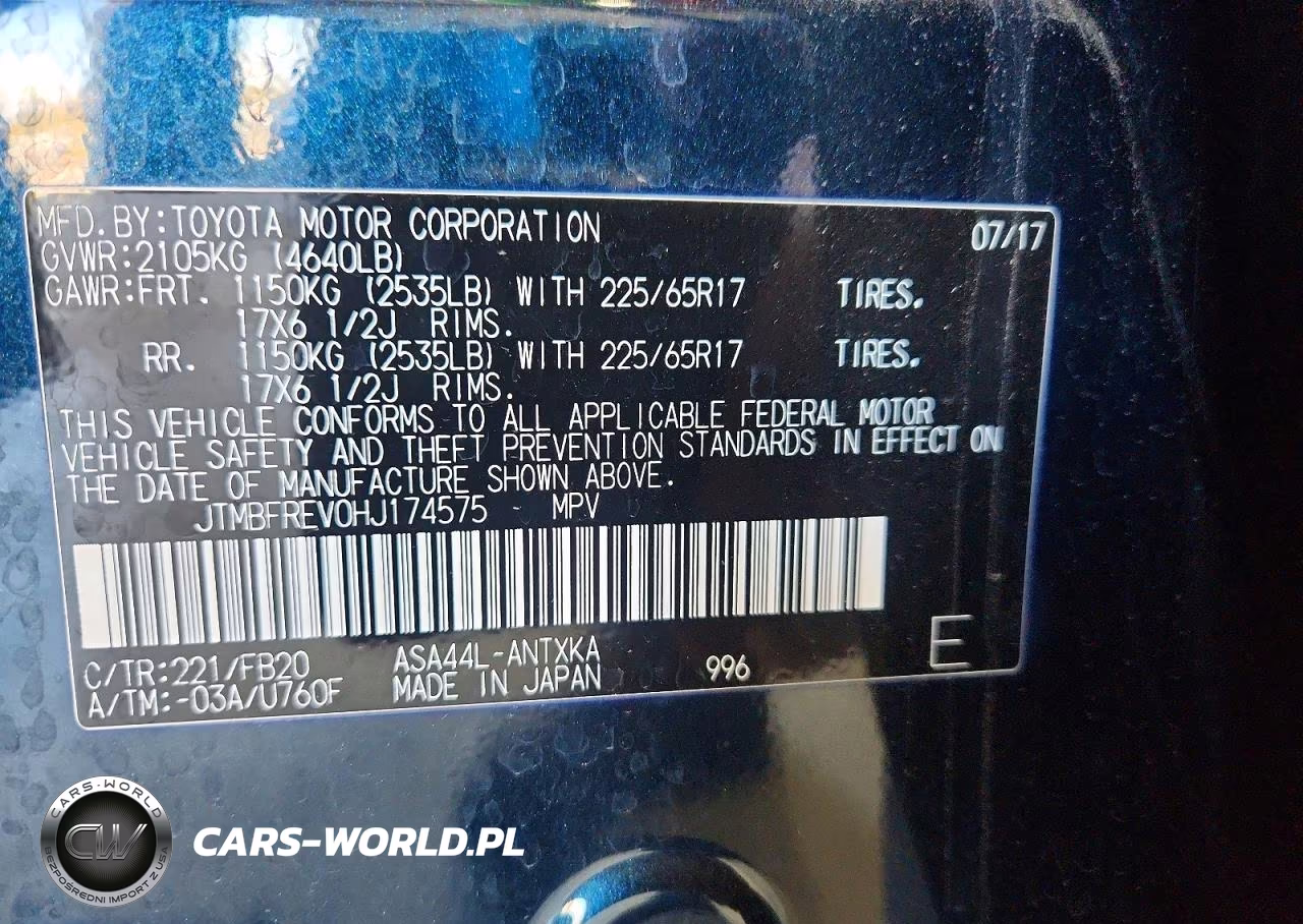 2017 Toyota Rav4 Le VIN:JTMBFREV0HJ174575 - 12