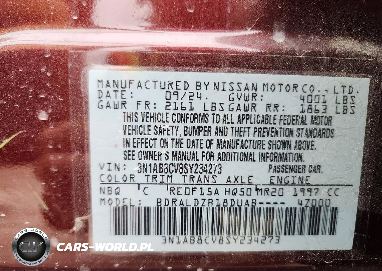 2025 Nissan Sentra Sv VIN:3N1AB8CV8SY234273 - 12