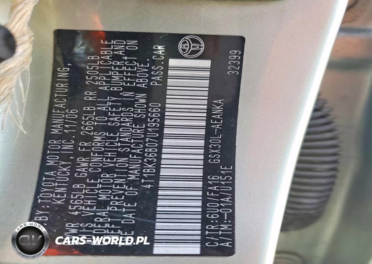 2007 Toyota Avalon Xl VIN:4T1BK36B07U195660 - 13