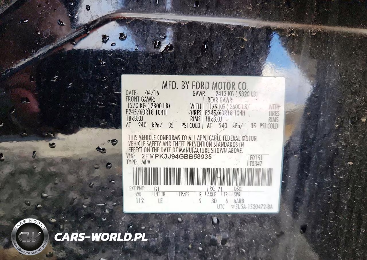 2016 Ford Edge Sel VIN:2FMPK3J94GBB58935 - 13