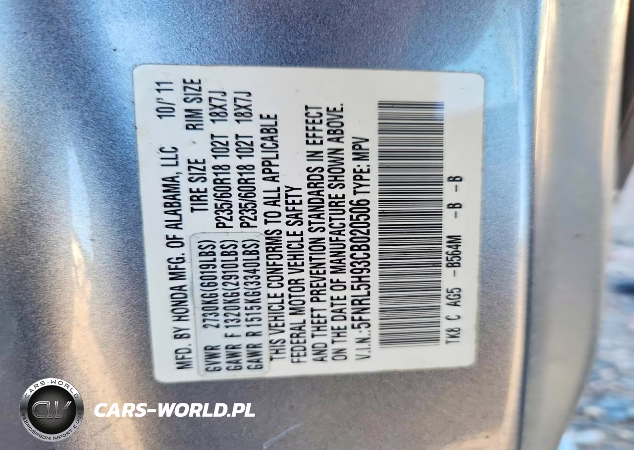 2012 Honda Odyssey Touring VIN:5FNRL5H93CB020506 - 13
