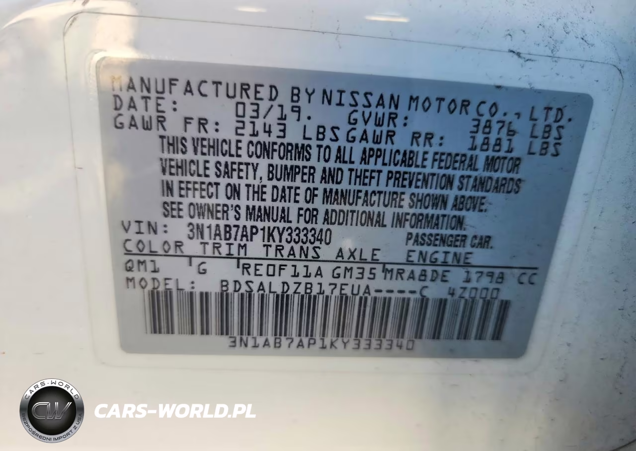 2019 Nissan Sentra Sv VIN:3N1AB7AP1KY333340 - 12