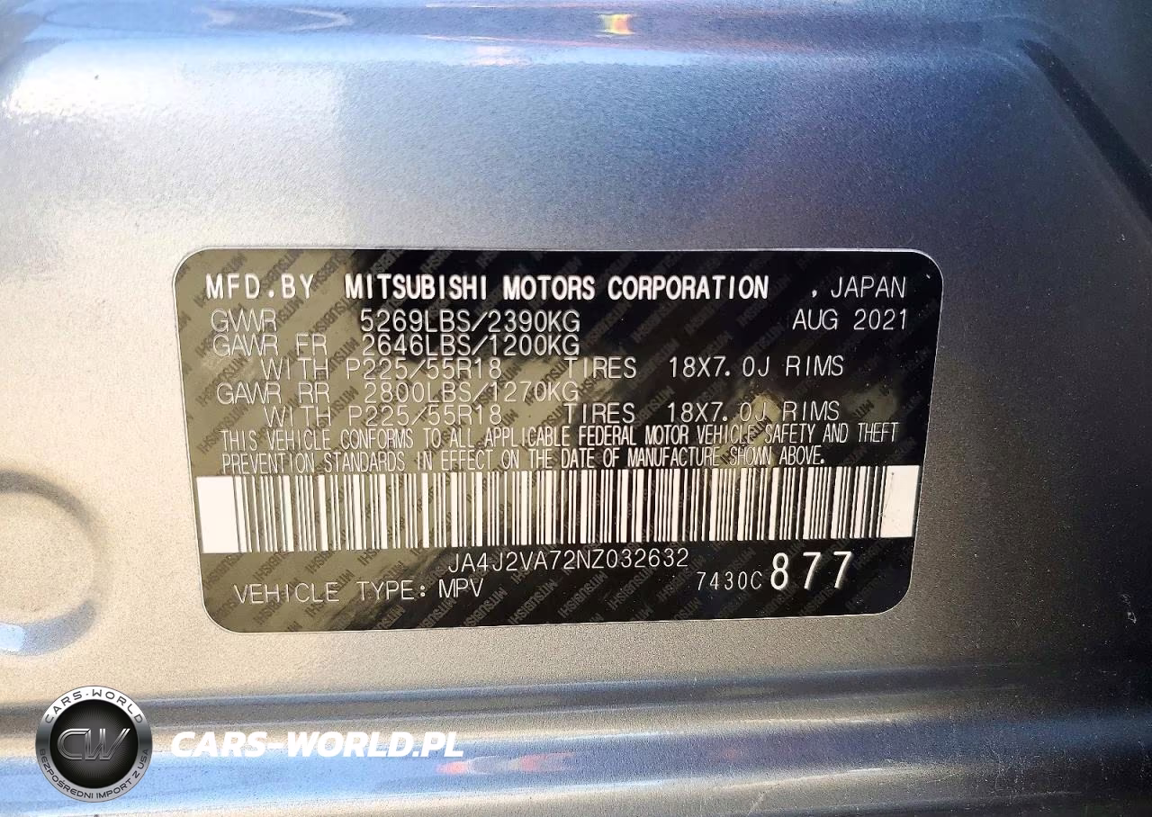 2022 Mitsubishi Outlander Sel VIN:JA4J2VA72NZ032632 - 13