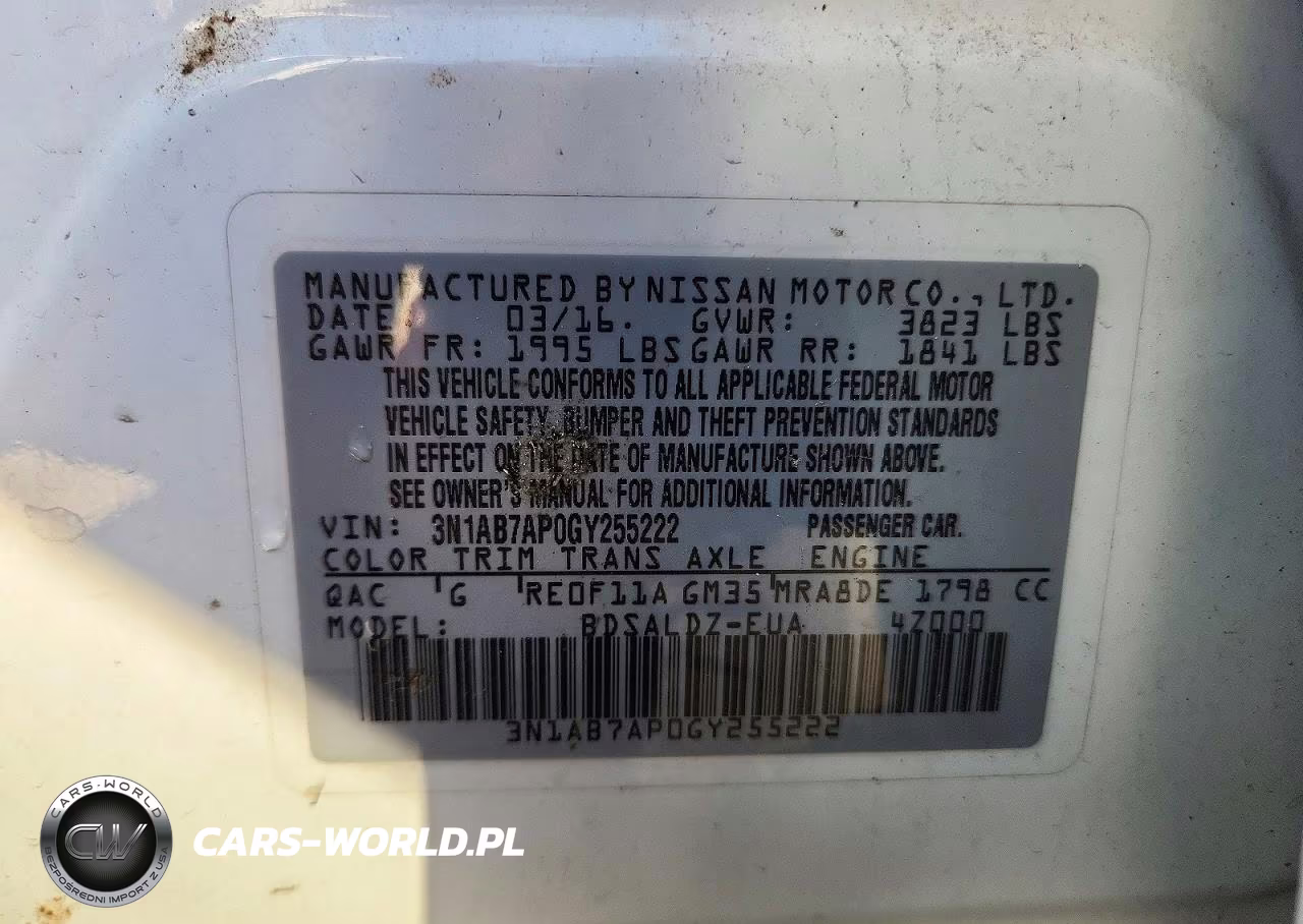 2016 Nissan Sentra VIN:3N1AB7AP0GY255222 - 13
