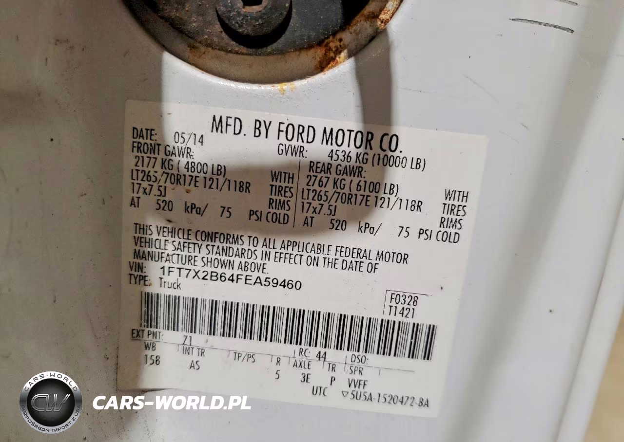 2015 Ford F250 Super Duty VIN:1FT7X2B64FEA59460 - 12