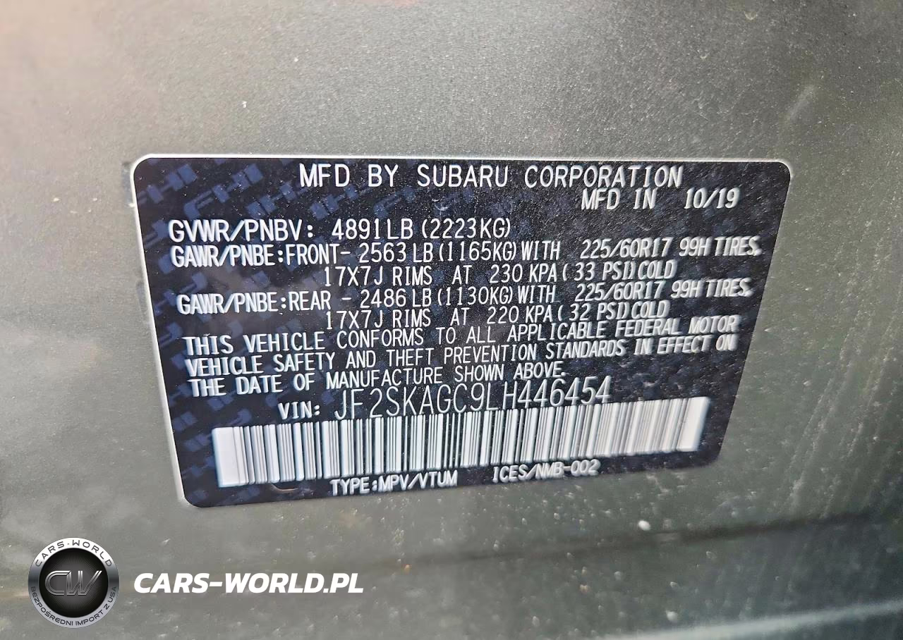 2020 Subaru Forester Premium VIN:JF2SKAGC9LH446454 - 13