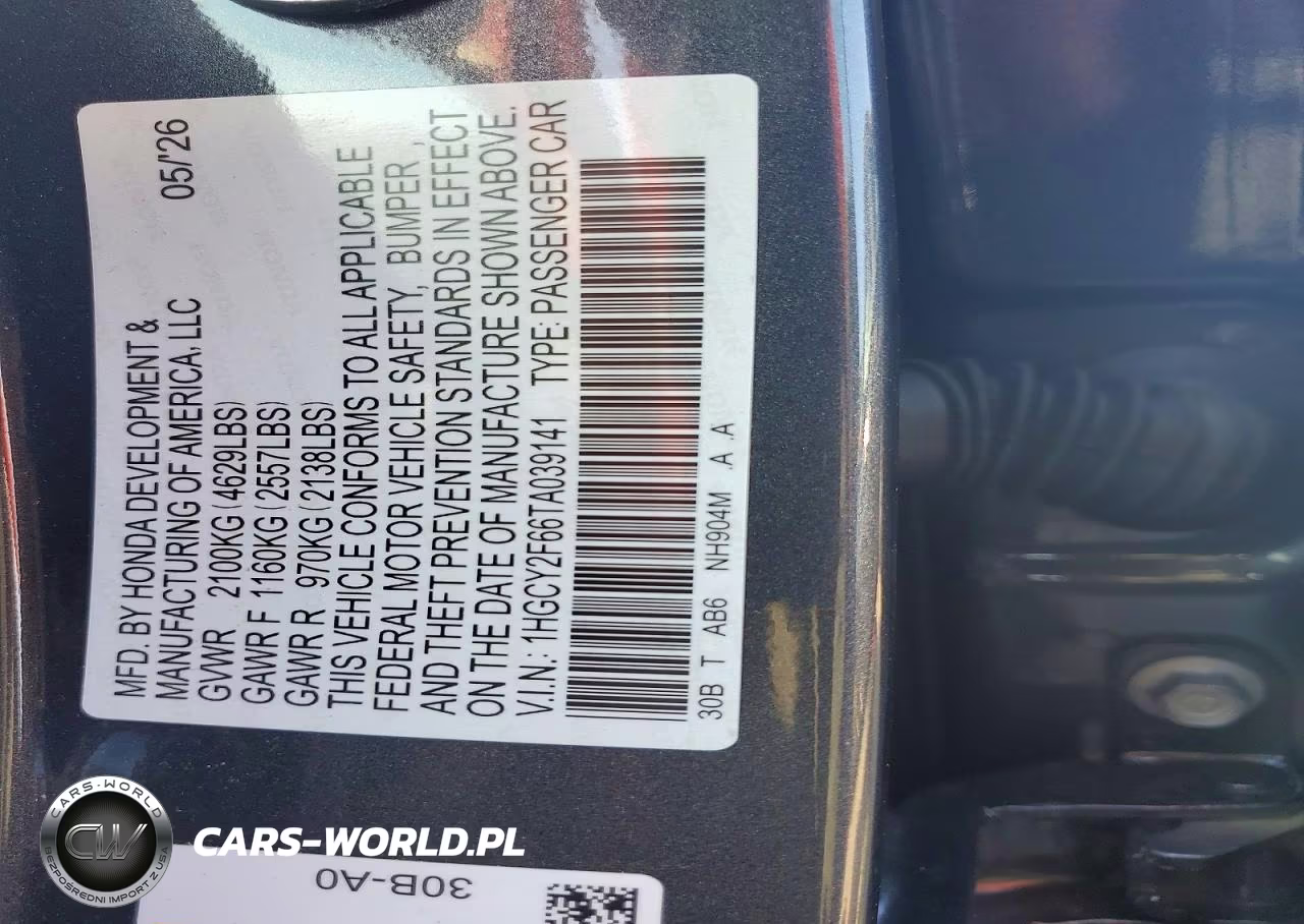 2026 Honda Accord Hybrid Exl VIN:1HGCY2F66TA039141 - 13