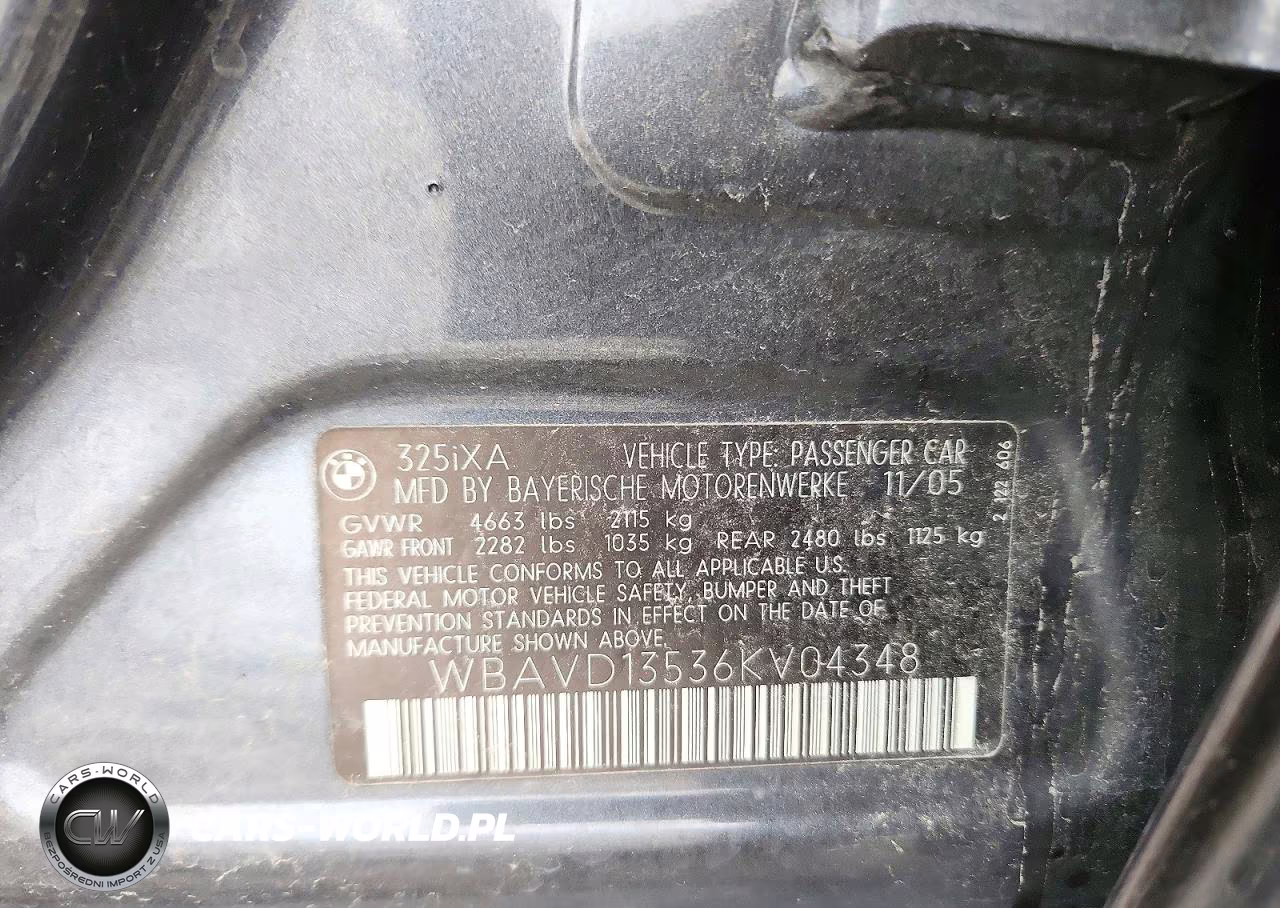 2006 BMW 325 Xi VIN:WBAVD13536KV04348 - 12