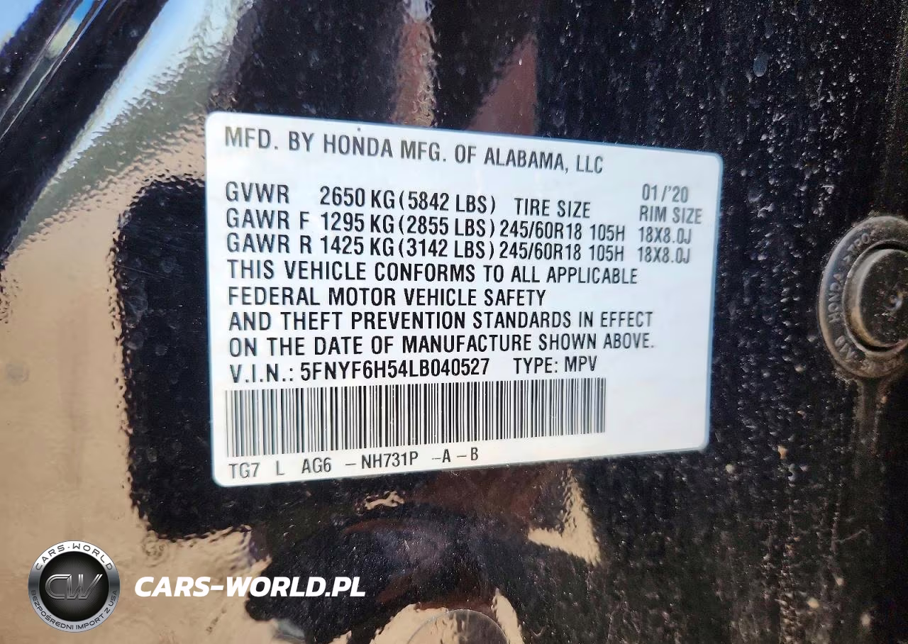 2020 Honda Pilot Exl VIN:5FNYF6H54LB040527 - 13