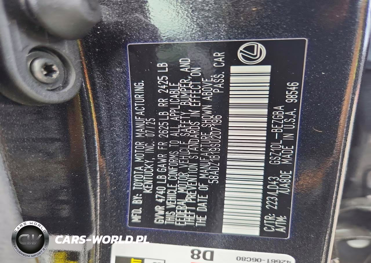 2025 Lexus Es 350 Base VIN:58ADZ1B19SU207196 - 13