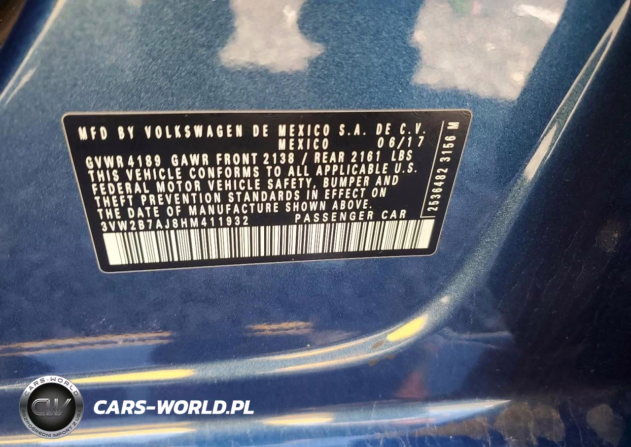 2017 Volkswagen Jetta S VIN:3VW2B7AJ8HM411932 - 12
