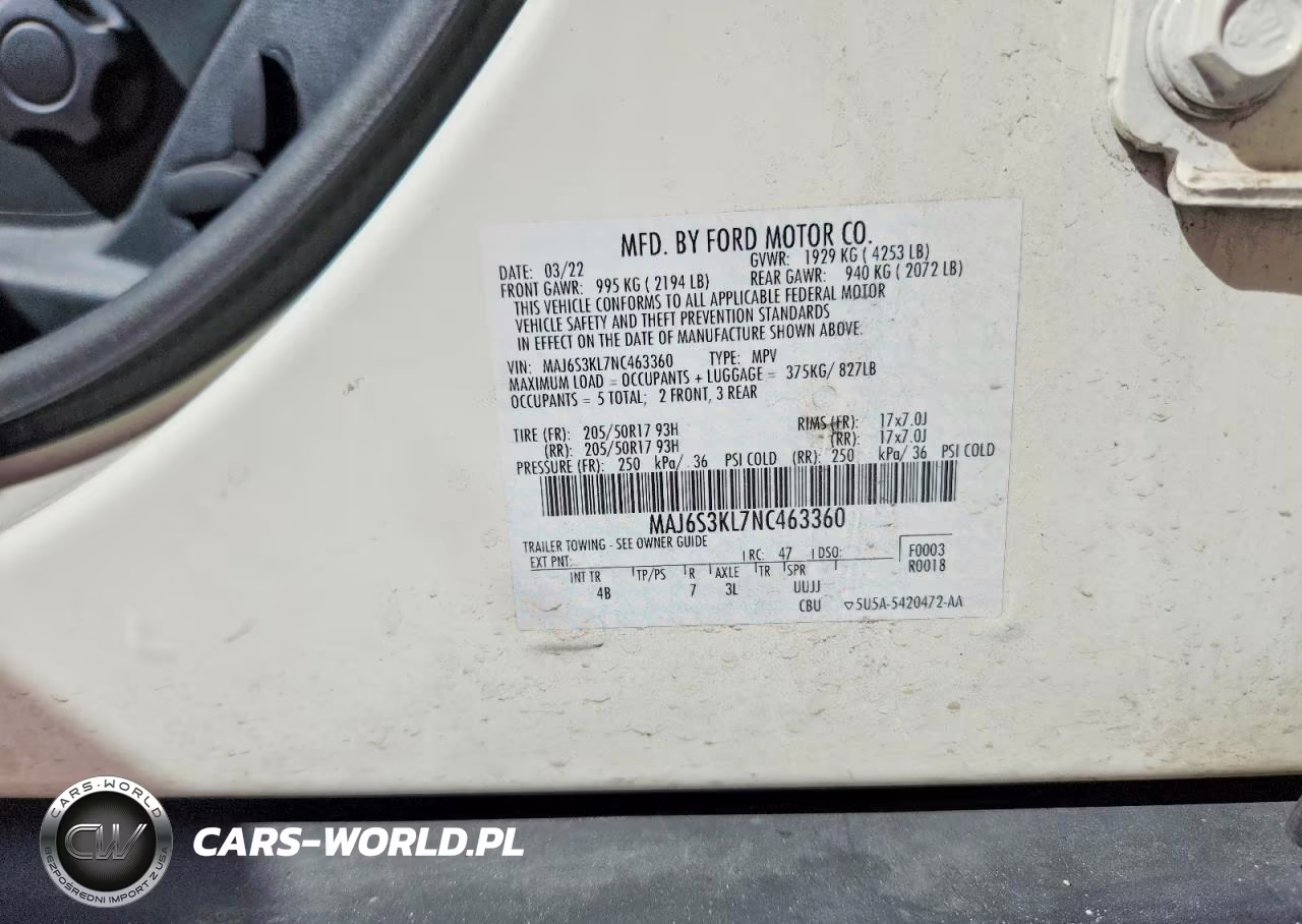 2022 Ford Ecosport Titanium VIN:MAJ6S3KL7NC463360 - 13
