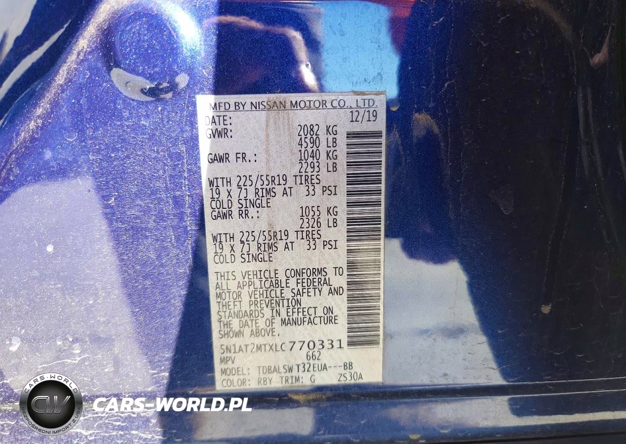 2020 Nissan Rogue Sl VIN:5N1AT2MTXLC770331 - 14