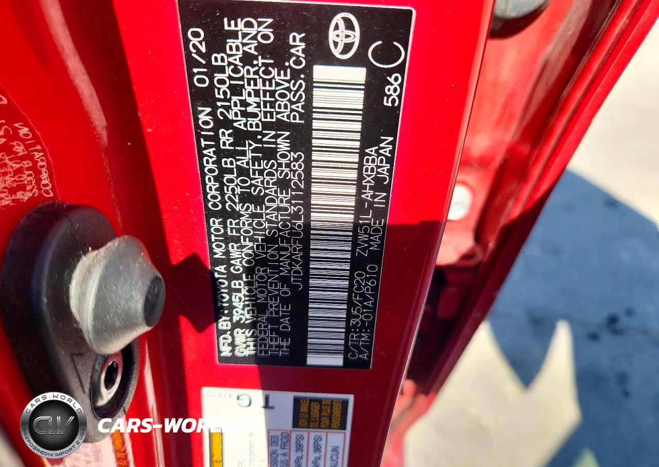 2020 Toyota Prius L Eco VIN:JTDKARFU6L3112583 - 12