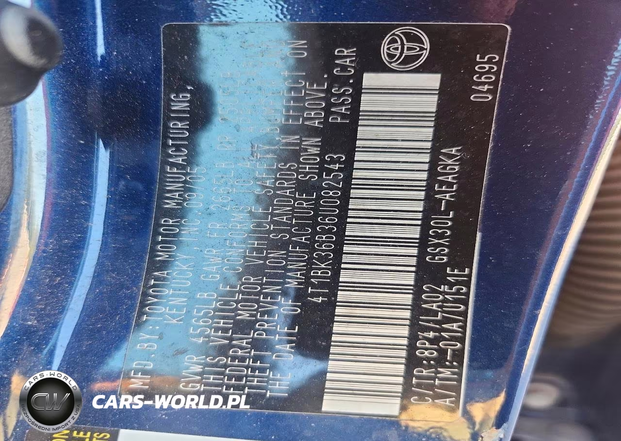 2006 Toyota Avalon Xls VIN:4T1BK36B36U082543 - 12