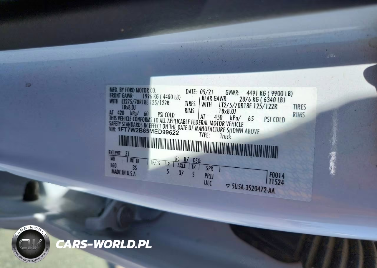 2021 Ford F250 Super Duty VIN:1FT7W2B65MED99622 - 13