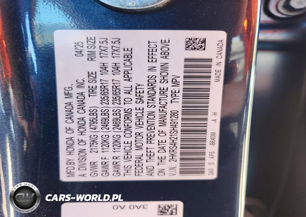 2025 Honda Cr-V Lx VIN:2HKRS4H21SH491280 - 13