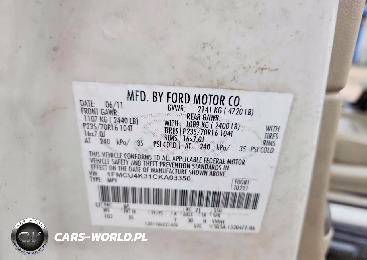 2012 Ford Escape Hybrid VIN:1FMCU4K31CKA03350 - 13