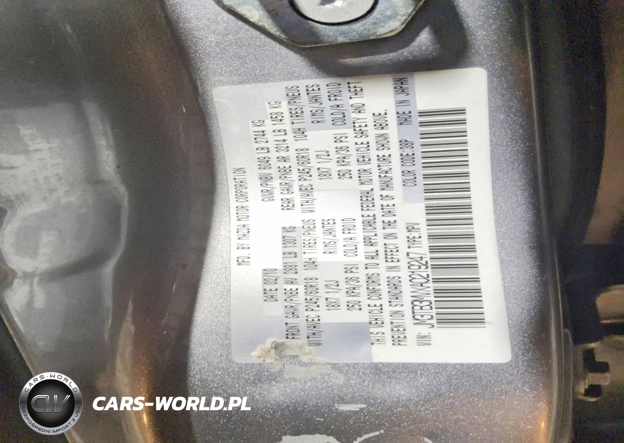 2010 Mazda Cx-9 VIN:JM3TB3MVXA0219247 - 12