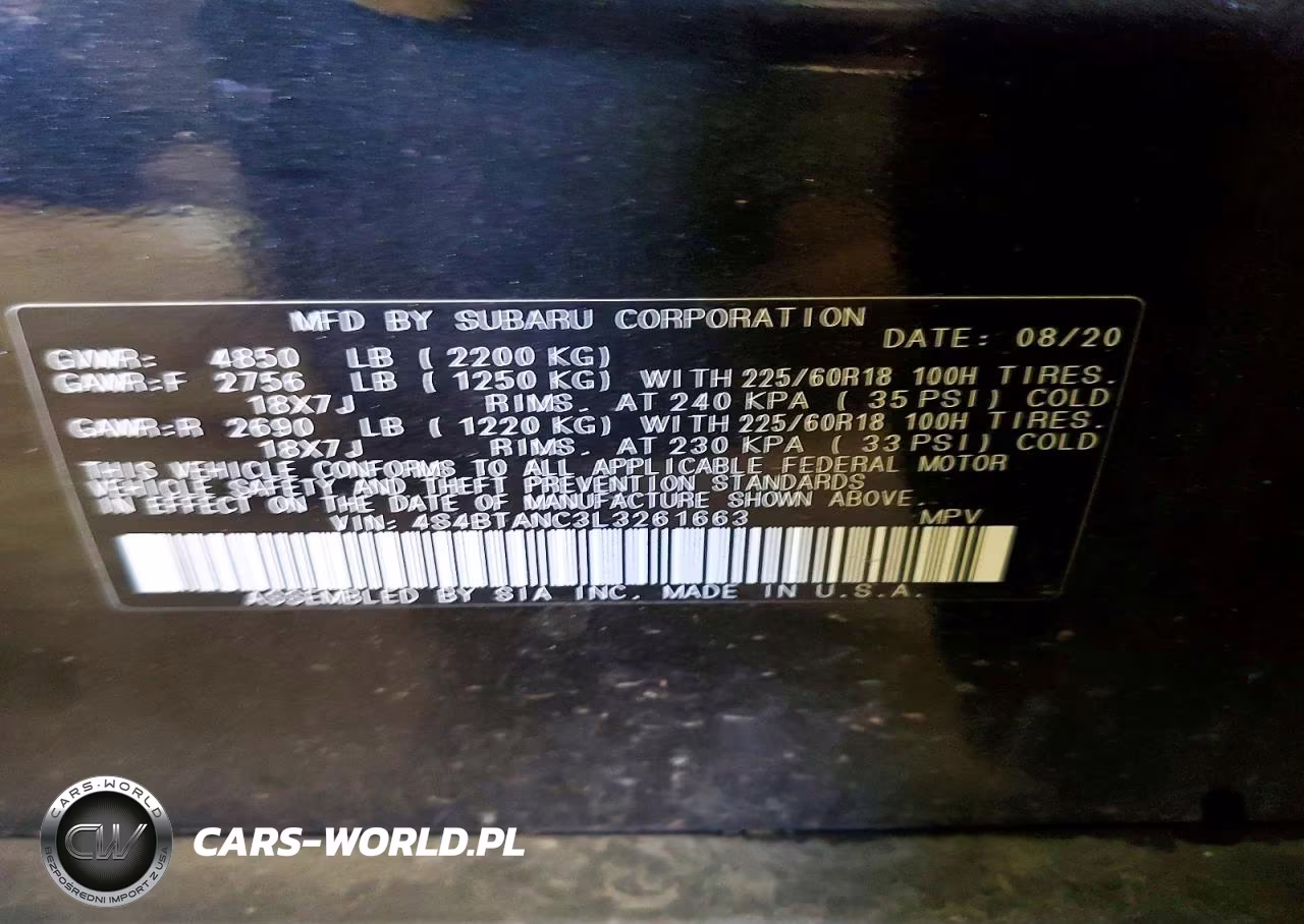 2020 Subaru Outback Limited VIN:4S4BTANC3L3261663 - 13