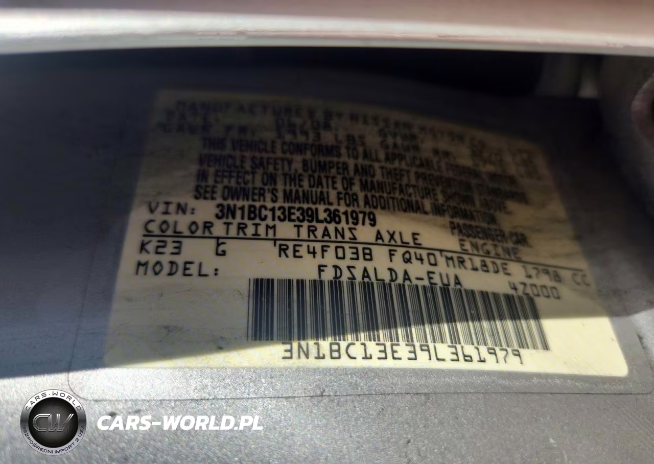 2009 Nissan Versa 1.8 S VIN:3N1BC13E39L361979 - 12