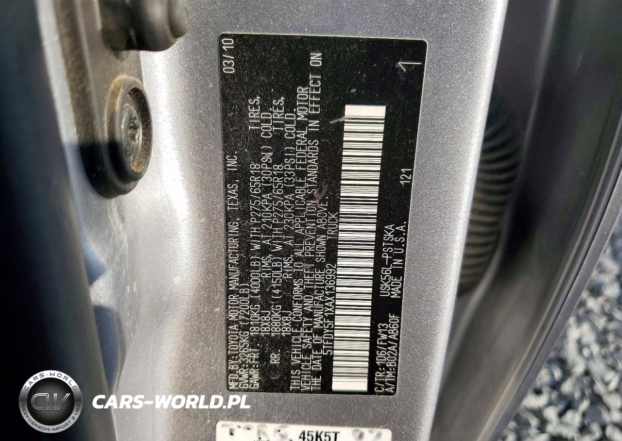 2010 Toyota Tundra Crewmax Sr5 VIN:5TFDY5F1XAX136992 - 12