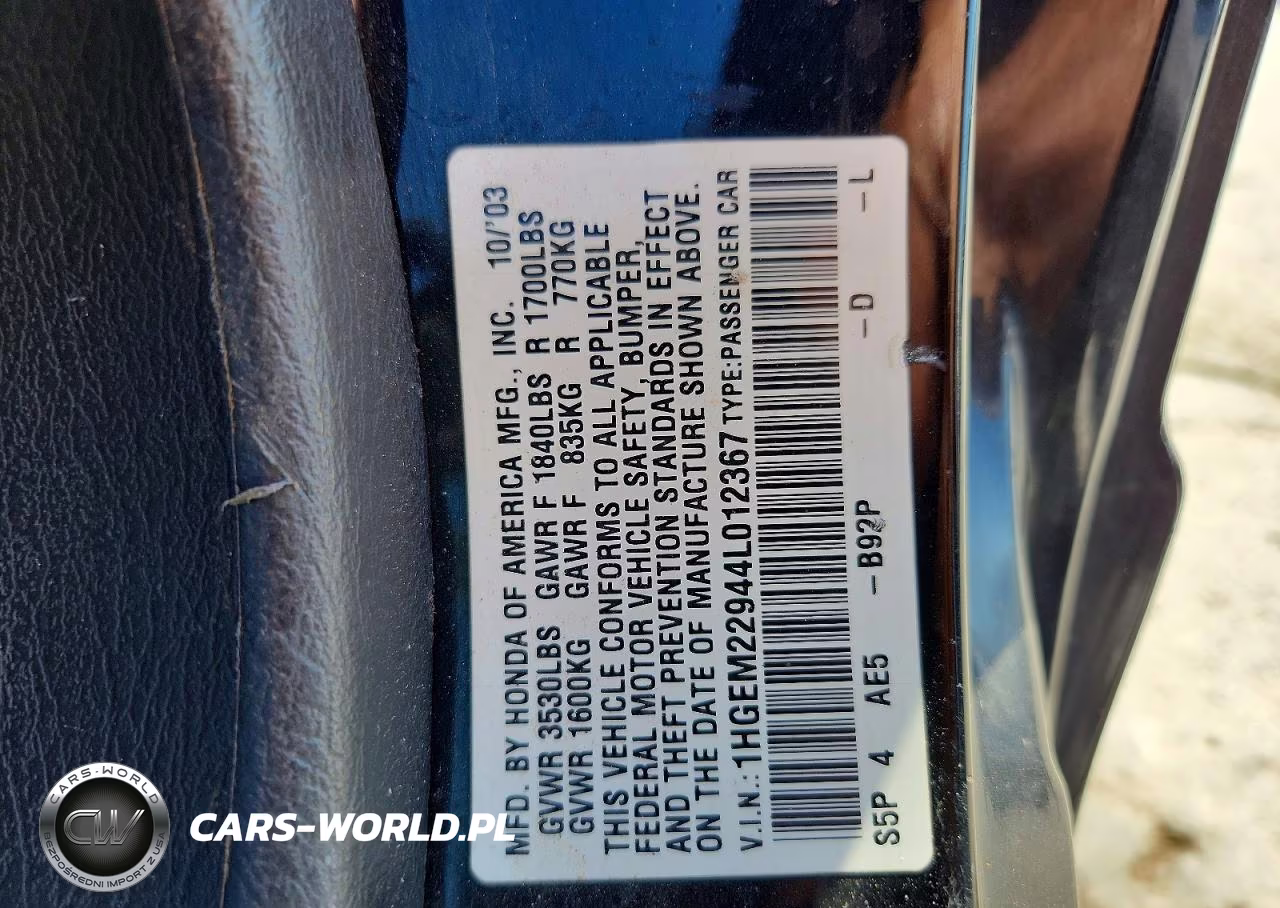 2004 Honda Civic Ex VIN:1HGEM22944L012367 - 12