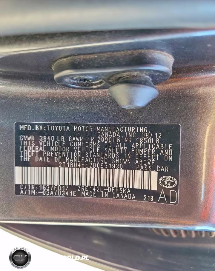 2013 Toyota Corolla S VIN:2T1BU4EE2DC931930 - 12