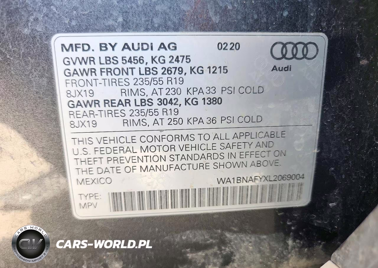 2020 Audi Q5 Premium Plus VIN:WA1BNAFYXL2069004 - 13