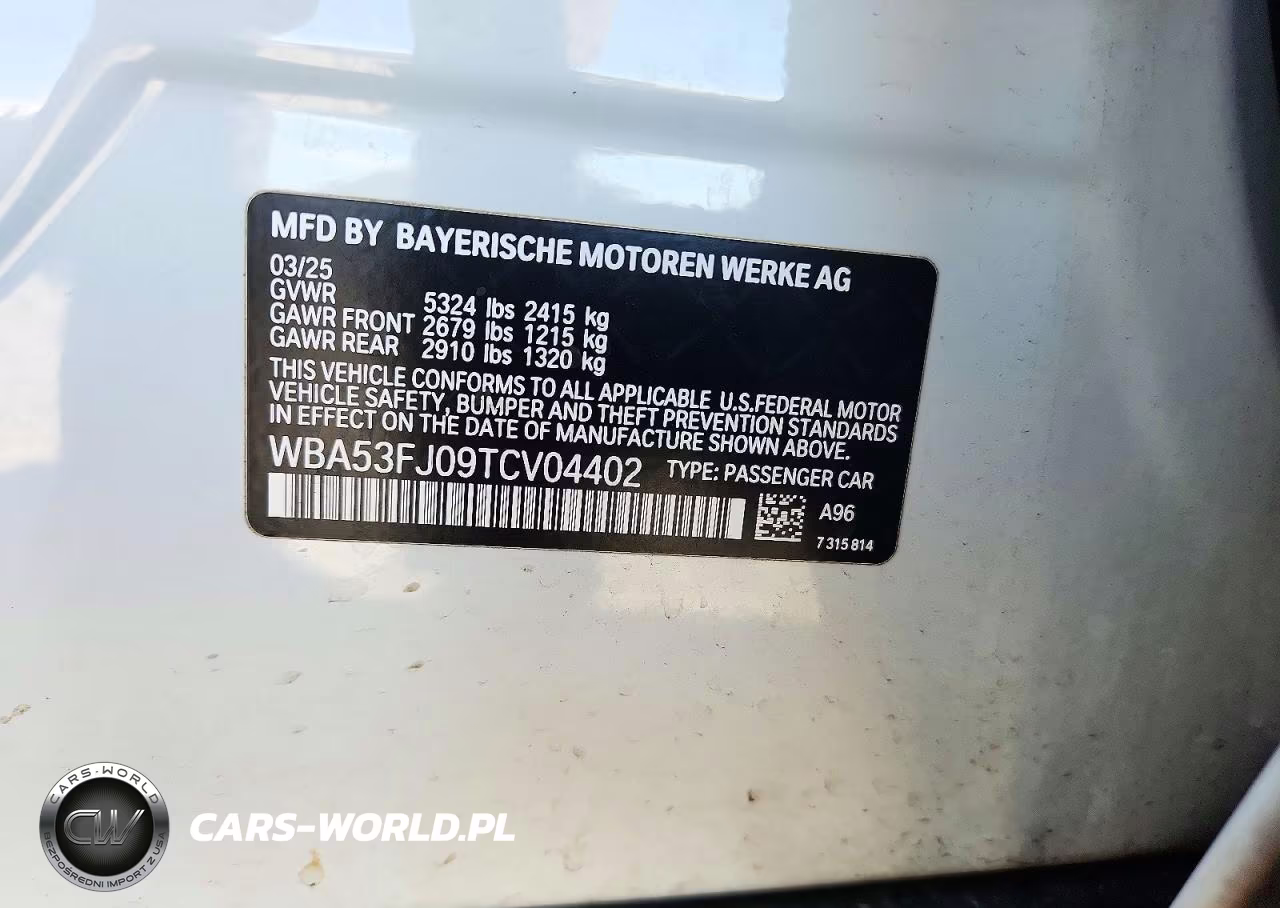 2026 BMW 530 Xi VIN:WBA53FJ09TCV04402 - 12