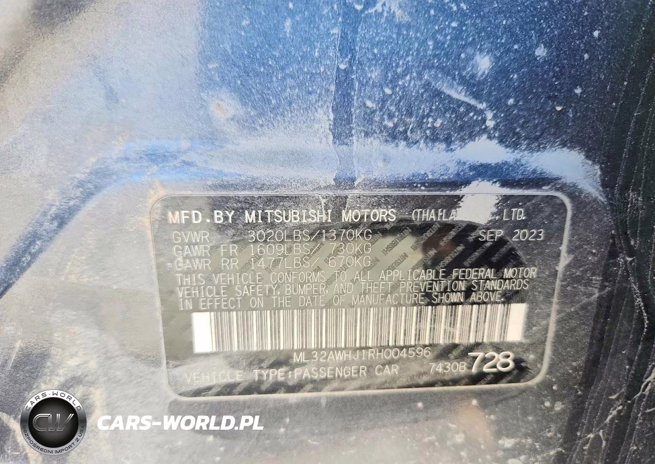 2024 Mitsubishi Mirage Se VIN:ML32AWHJ1RH004596 - 12
