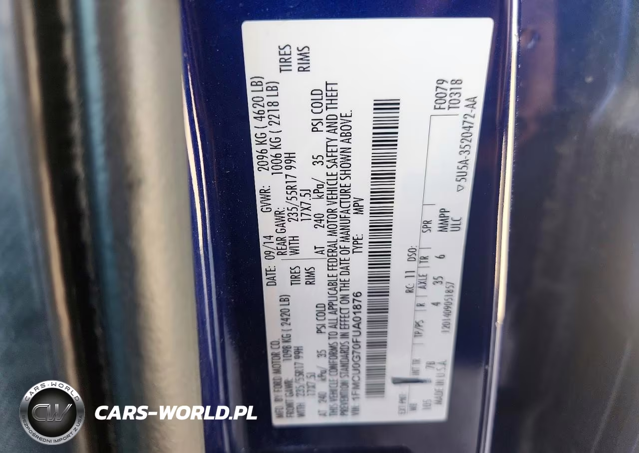 2015 Ford Escape Se VIN:1FMCU0G70FUA01876 - 13