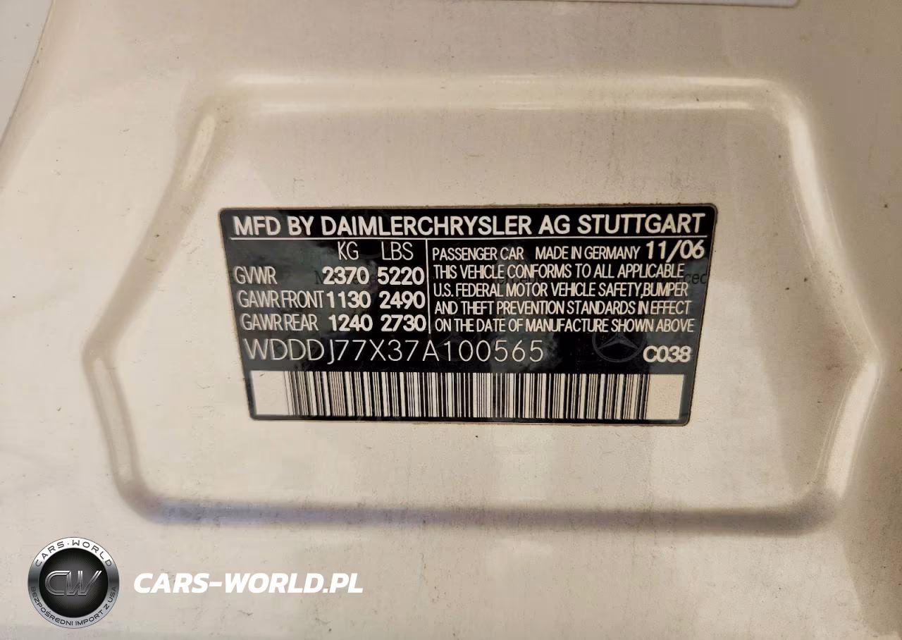 2007 Mercedes-Benz Cls 63 Amg VIN:WDDDJ77X37A100565 - 13