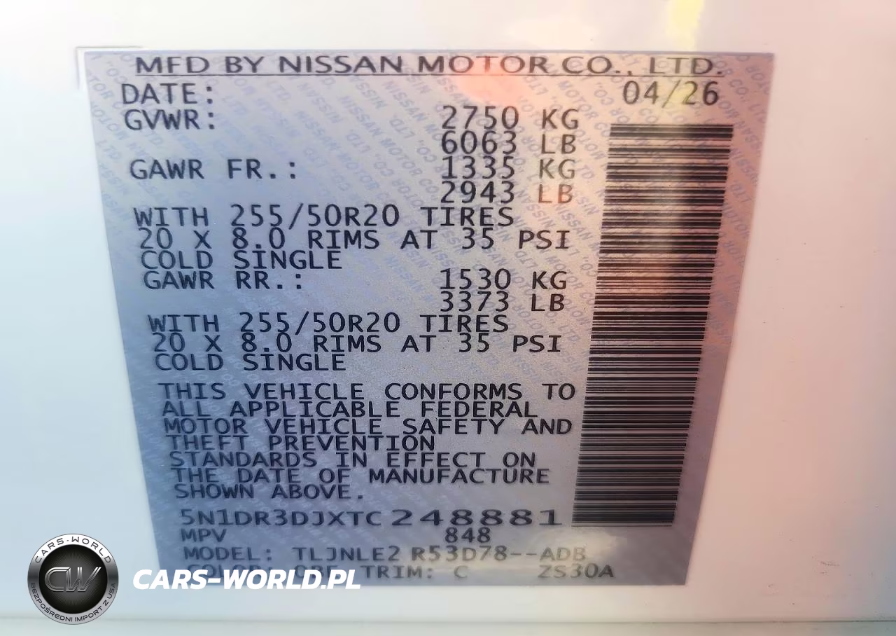 2026 Nissan Pathfinder Platinum VIN:5N1DR3DJXTC248881 - 13