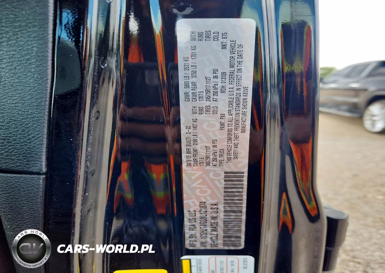 2022 Jeep Gladiator Sport VIN:1C6HJTAG3NL121874 - 12