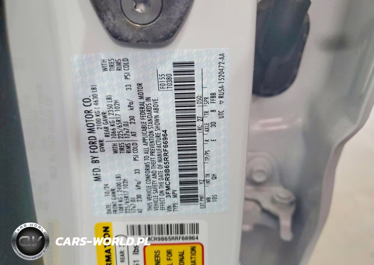 2024 Ford Bronco Sport Big Bend VIN:3FMCR9B65RRF66964 - 13