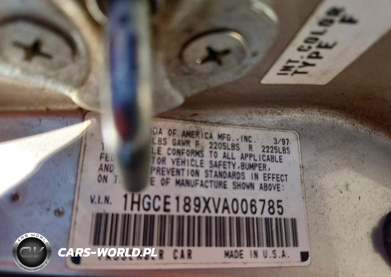 1997 Honda Accord Ex VIN:1HGCE189XVA006785 - 13