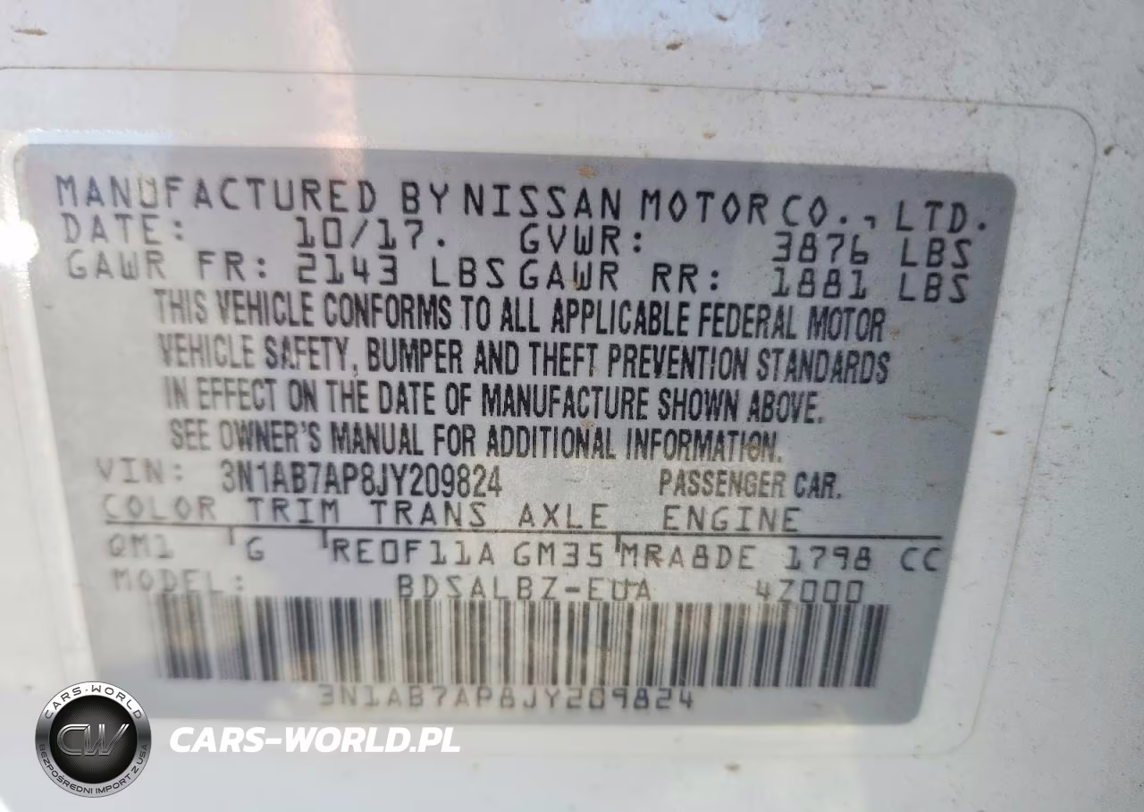 2018 Nissan Sentra S VIN:3N1AB7AP8JY209824 - 12