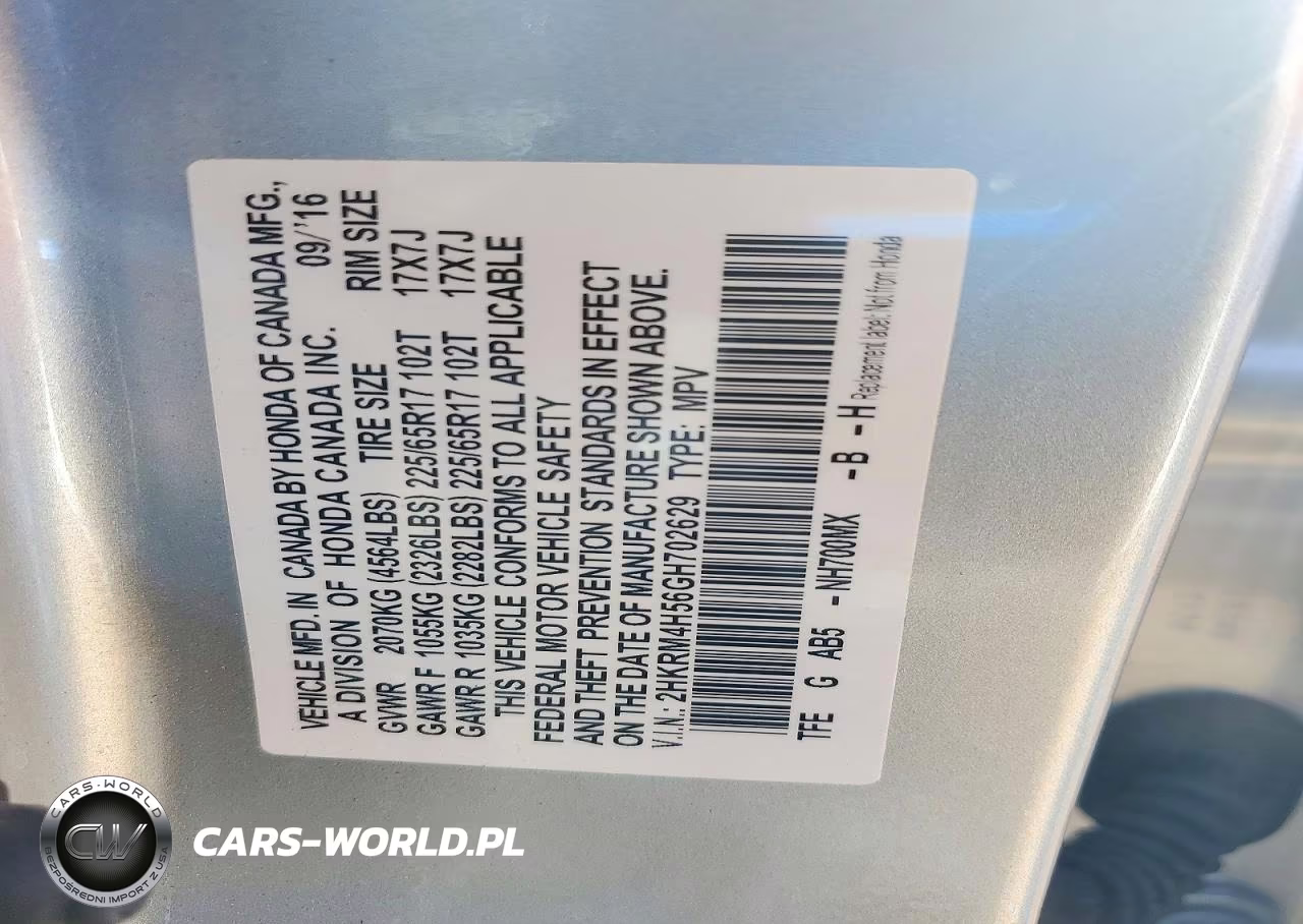 2016 Honda Cr-V Ex VIN:2HKRM4H56GH702629 - 13
