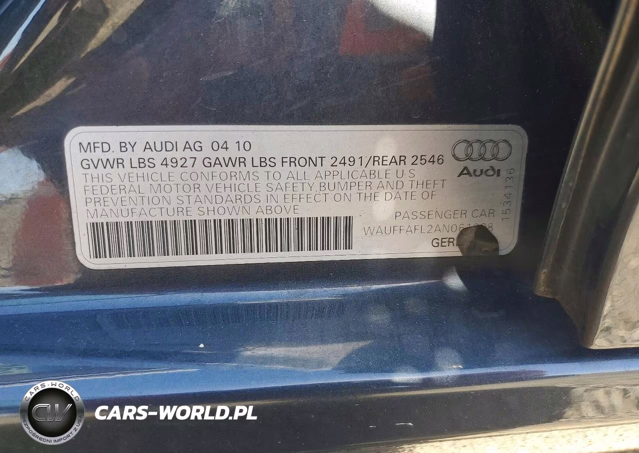 2010 Audi A4 Premium Plus VIN:WAUFFAFL2AN061898 - 12