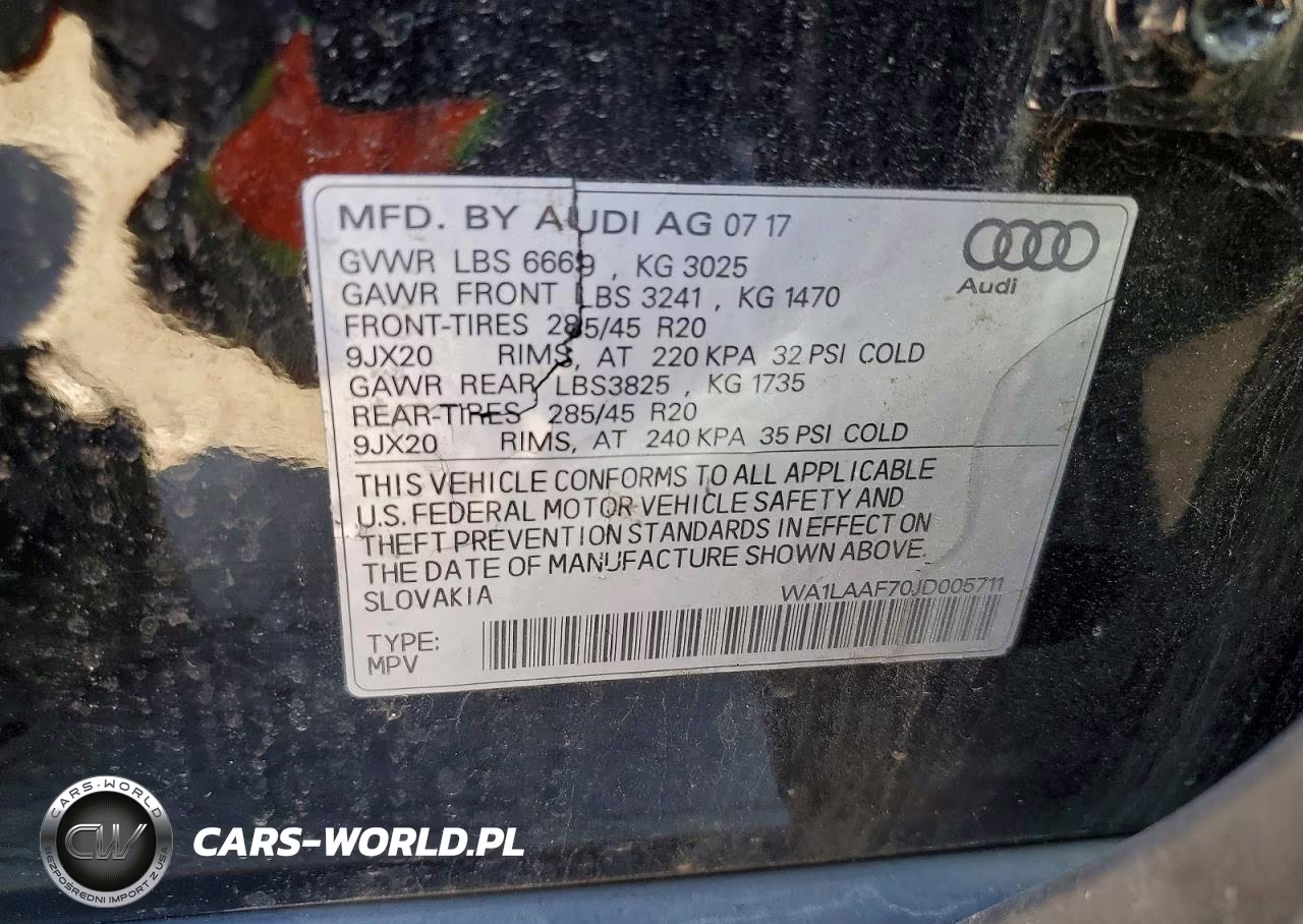 2018 Audi Q7 Premium Plus VIN:WA1LAAF70JD005711 - 13