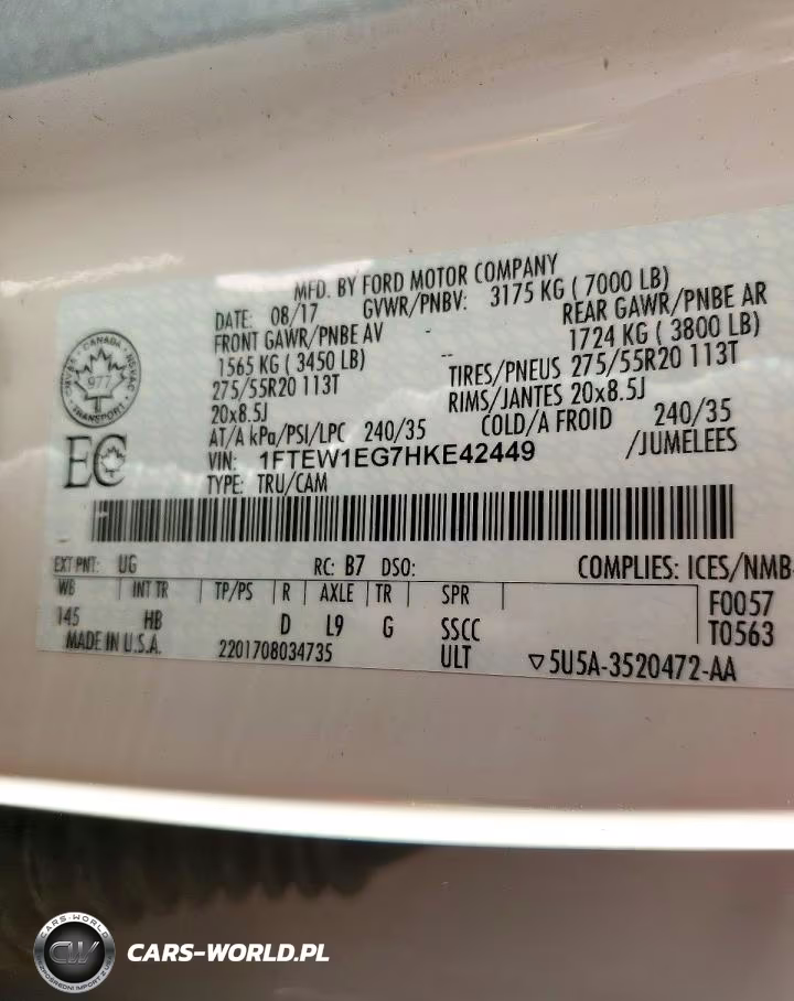2017 Ford F150 Supercrew VIN:1FTEW1EG7HKE42449 - 12