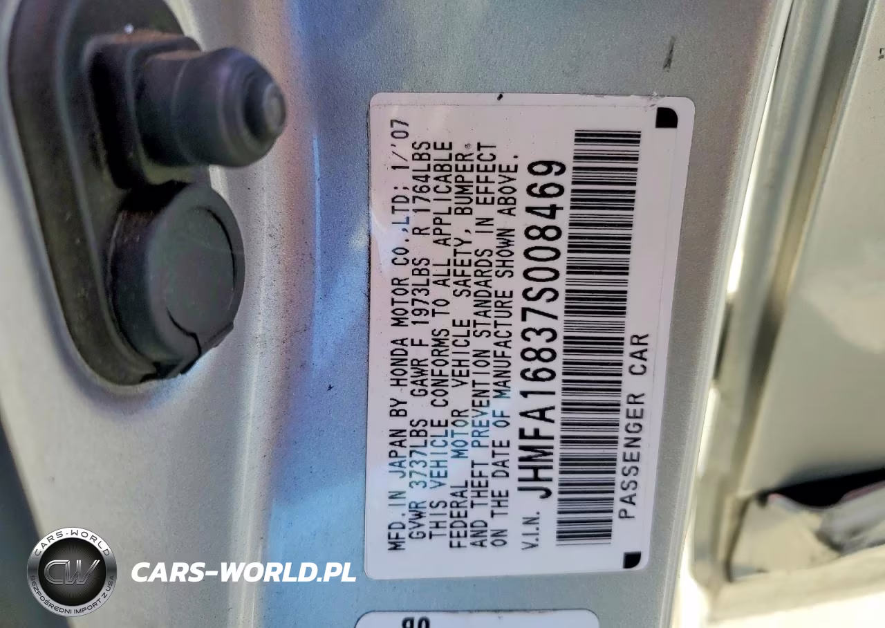2007 Honda Civic Ex VIN:JHMFA16837S008469 - 12