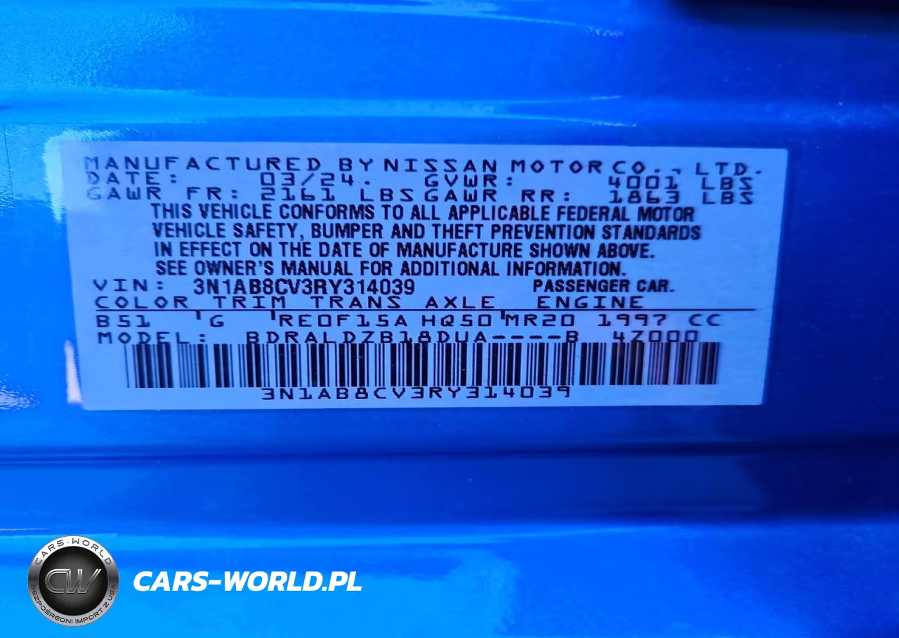 2024 Nissan Sentra Sv VIN:3N1AB8CV3RY314039 - 13