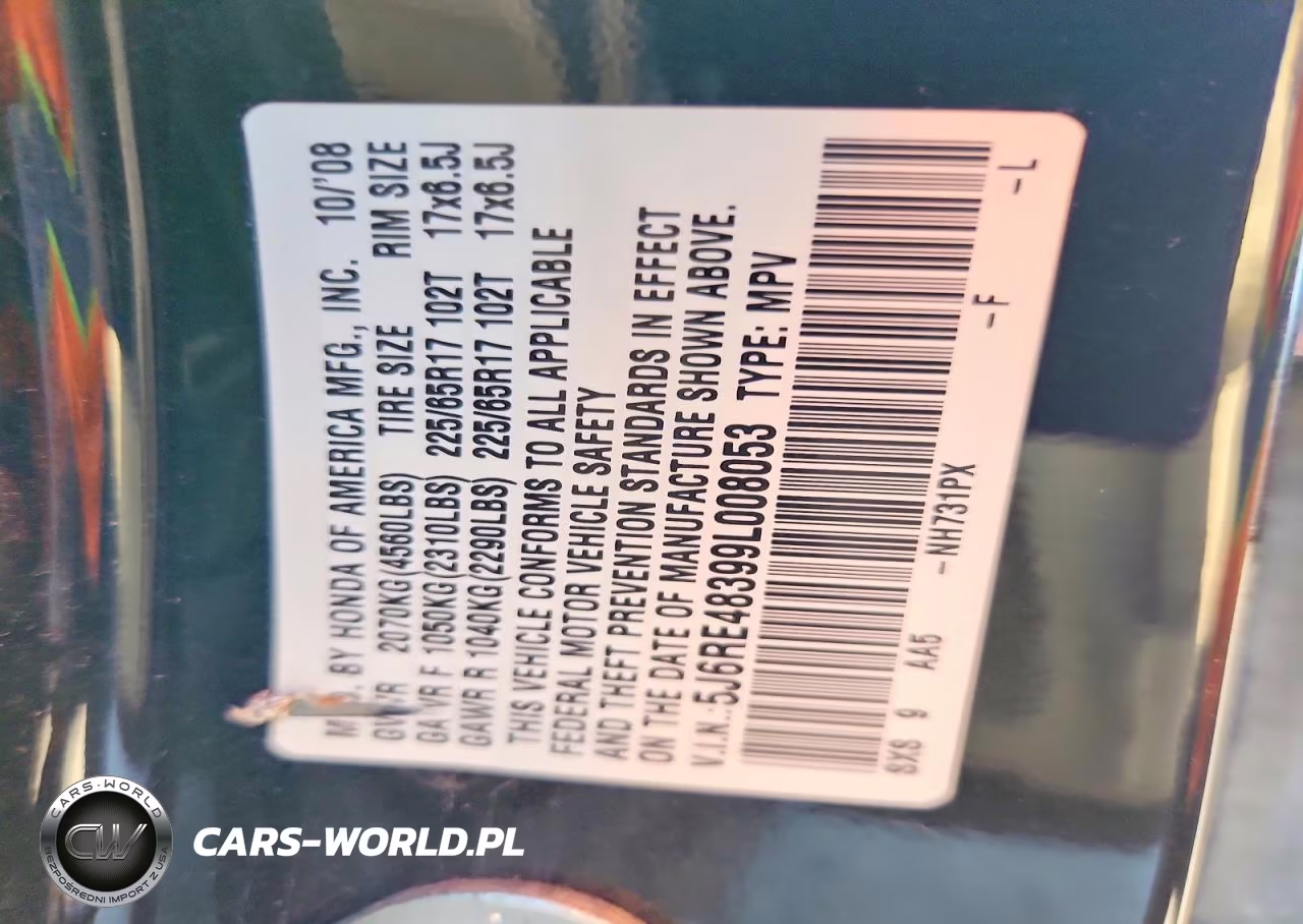 2009 Honda Cr-V Lx VIN:5J6RE48399L008053 - 13