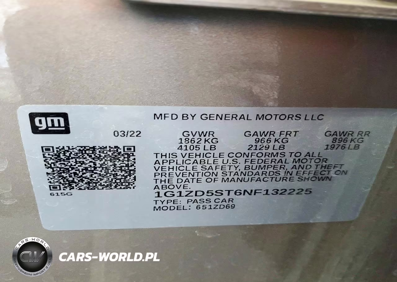 2022 Chevrolet Malibu Lt VIN:1G1ZD5ST6NF132225 - 12